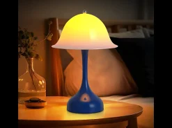 Lámpara de mesa LED inalámbrica Nettlife: lámpara de noche táctil regulable, 3 temperaturas de color, recargable por USB, diseño moderno