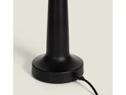 Lámpara de Mesa LED Metal Portátil con Batería USB Recargable Luliu Orsha Negro