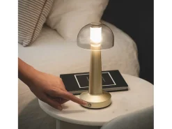 Lámpara de Mesa LED Metal Portátil con Batería USB Recargable Luliu Orsha Dorado