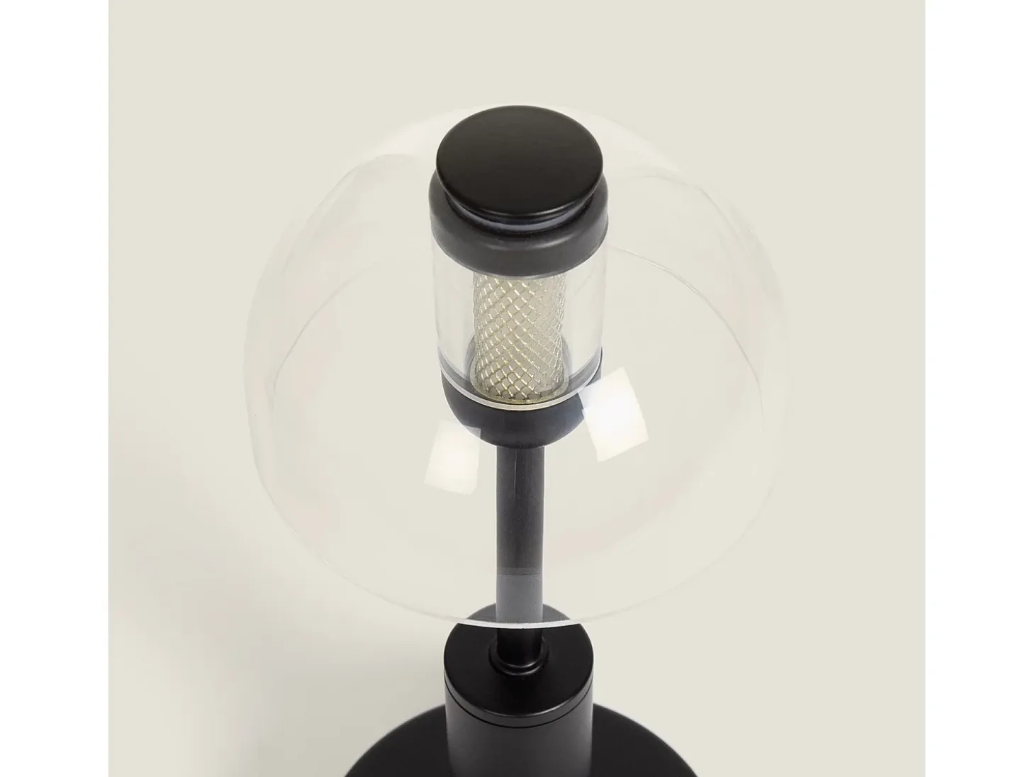 Lámpara de Mesa LED Metal Portátil con Batería USB Recargable Luliu Ludza Negro