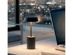 Lámpara de Mesa LED Metal Inalámbrica para Exterior Ula Negro