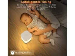 Lámpara de mesa LED NETTLIFE con batería de 1800 mAh, regulable al tacto, 3000-6500 K, USB, 3 temperaturas de color y función de temporización