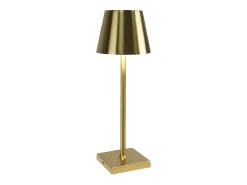 Lámpara de mesa LED NETTLIFE Vintage dorada, inalámbrica, táctil, regulable, para mesita de noche, 3 temperaturas de color
