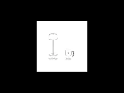 Lámpara de mesa LED OFELIA PRO MICRO Azafrán Arena recargable y regulable