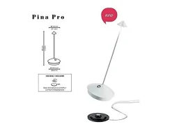 Lámpara de mesa LED Pina Pro Sand, recargable y regulable, inalámbrica, color Azafrán, 2200-2700-3000K, IP54, 12 horas de autonomía