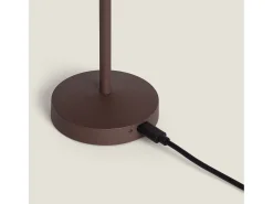 Lámpara de Mesa LED Portátil para Exterior Metal con Batería Recargable Lendora Smoke Marrón