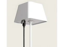Lámpara de Mesa LED Portátil para Exterior Aluminio con Batería Recargable Willy Blanco