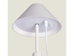 Lámpara de Mesa LED Portátil para Exterior Metal con Batería Recargable Chamle Blanco