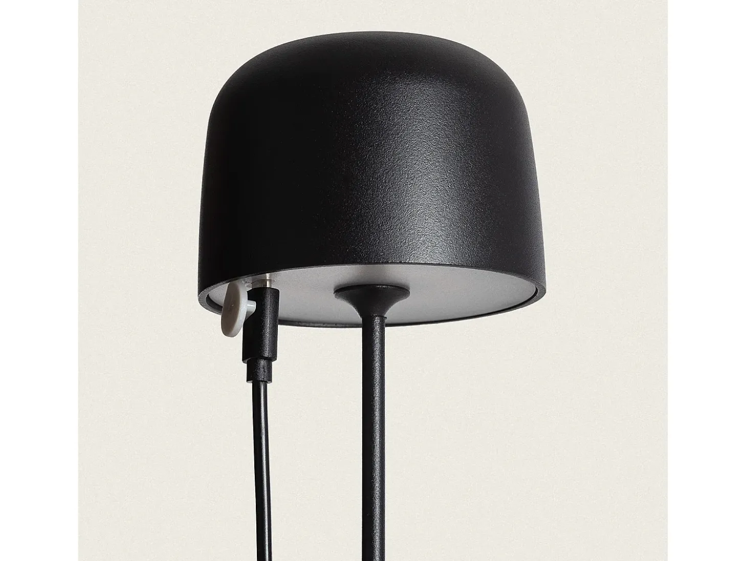 Lámpara de Mesa LED Portátil para Exterior Aluminio con Batería Recargable Wink Negro