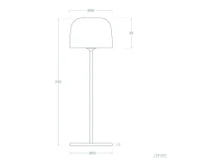 Lámpara de Mesa LED Portátil para Exterior Aluminio con Batería Recargable Wink Negro