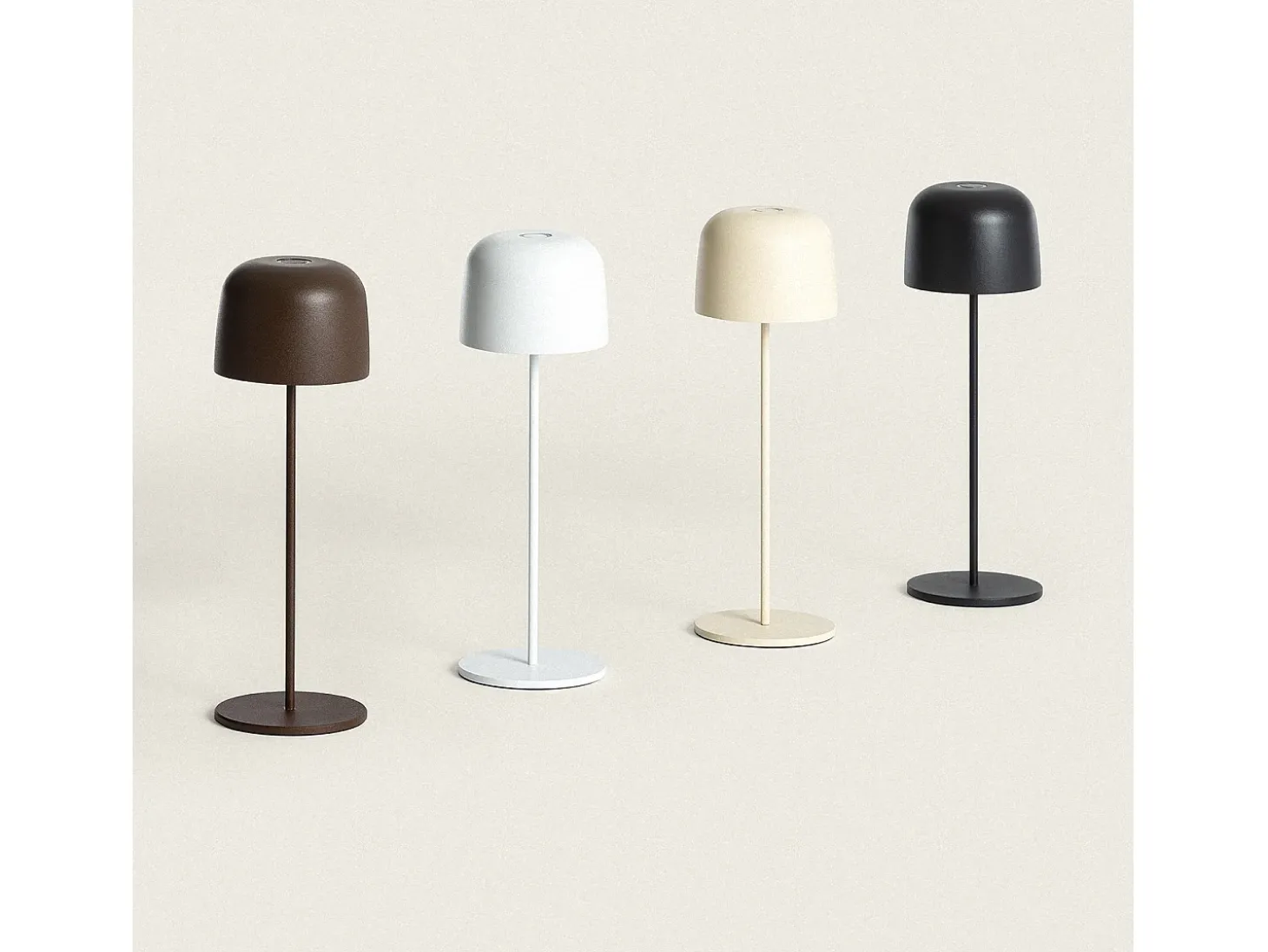 Lámpara de Mesa LED Portátil para Exterior Aluminio con Batería Recargable Wink Negro
