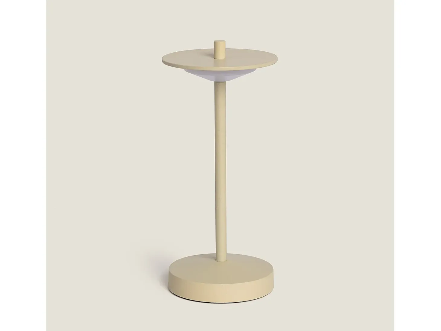 Lámpara de Mesa LED Portátil para Exterior Metal con Batería Recargable Estepona Beige