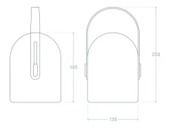Lámpara de Mesa LED Portátil con Batería USB Recargable Akira Negro