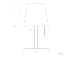 Lámpara de Mesa LED Portátil para Exterior Aluminio con Batería Recargable Epinay Verde Caqui