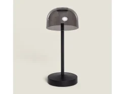 Lámpara de Mesa LED Portátil para Exterior Metal con Batería Recargable Lendora Smoke Negro