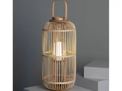 Lámpara de Mesa LED Portátil para Exterior Ratán Jávea Natural