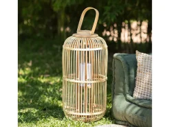 Lámpara de Mesa LED Portátil para Exterior Ratán Jávea Natural