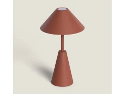 Lámpara de Mesa LED Portátil para Exterior Metal con Batería Recargable Chamle Marrón
