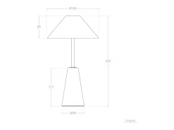 Lámpara de Mesa LED Portátil para Exterior Metal con Batería Recargable Chamle Marrón