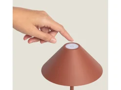 Lámpara de Mesa LED Portátil para Exterior Metal con Batería Recargable Chamle Marrón