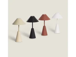Lámpara de Mesa LED Portátil para Exterior Metal con Batería Recargable Chamle Marrón