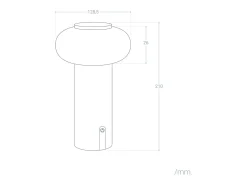 Lámpara de Mesa LED Portátil para Exterior Metal con Batería Recargable Katse Verde
