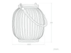 Lámpara de Mesa LED Portátil para Exterior Ratán Dragonera Natural