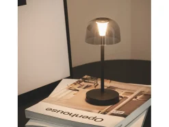 Lámpara de Mesa LED Portátil para Exterior Metal con Batería Recargable Lendora Smoke Terracota