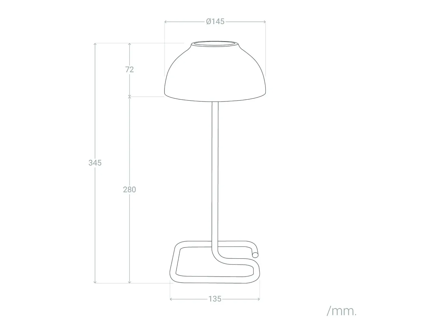 Lámpara de Mesa LED Portátil para Exterior con Batería USB Recargable Carlo Blanco / Negro