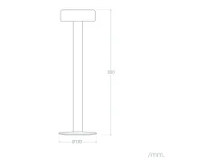 Lámpara de Mesa LED Portátil con Batería USB Recargable Bunza Negro