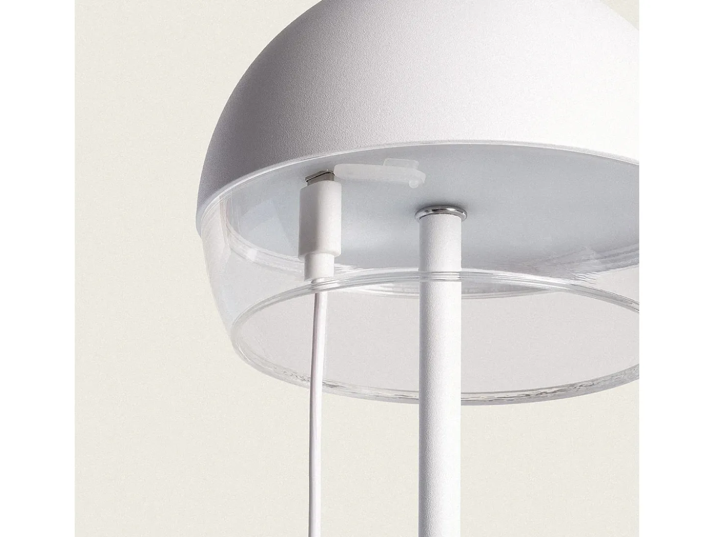 Lámpara de Mesa LED Portátil para Exterior con Batería USB Recargable Adair Blanco