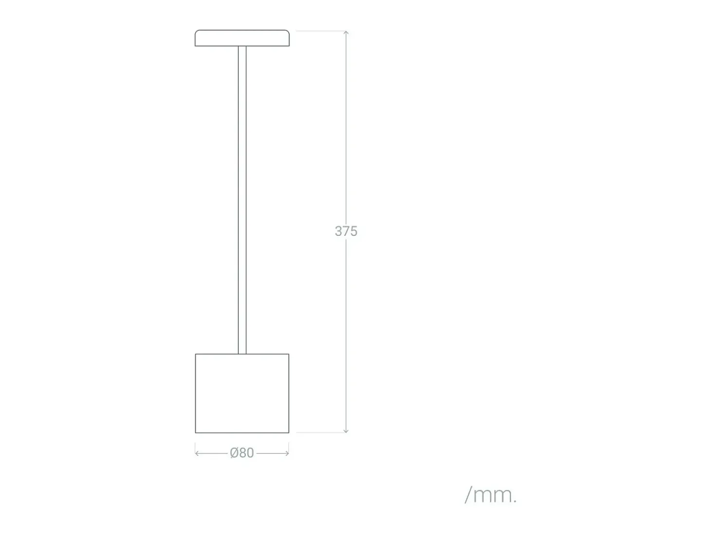 Lámpara de Mesa LED Portátil con Batería USB Recargable Zimba Negro