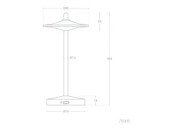 Lámpara de Mesa LED Portátil para Exterior Metal con Batería Recargable Estepona Latón