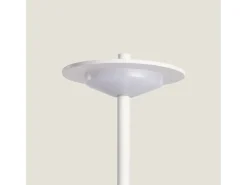 Lámpara de Mesa LED Portátil para Exterior Metal con Batería Recargable Estepona Blanco