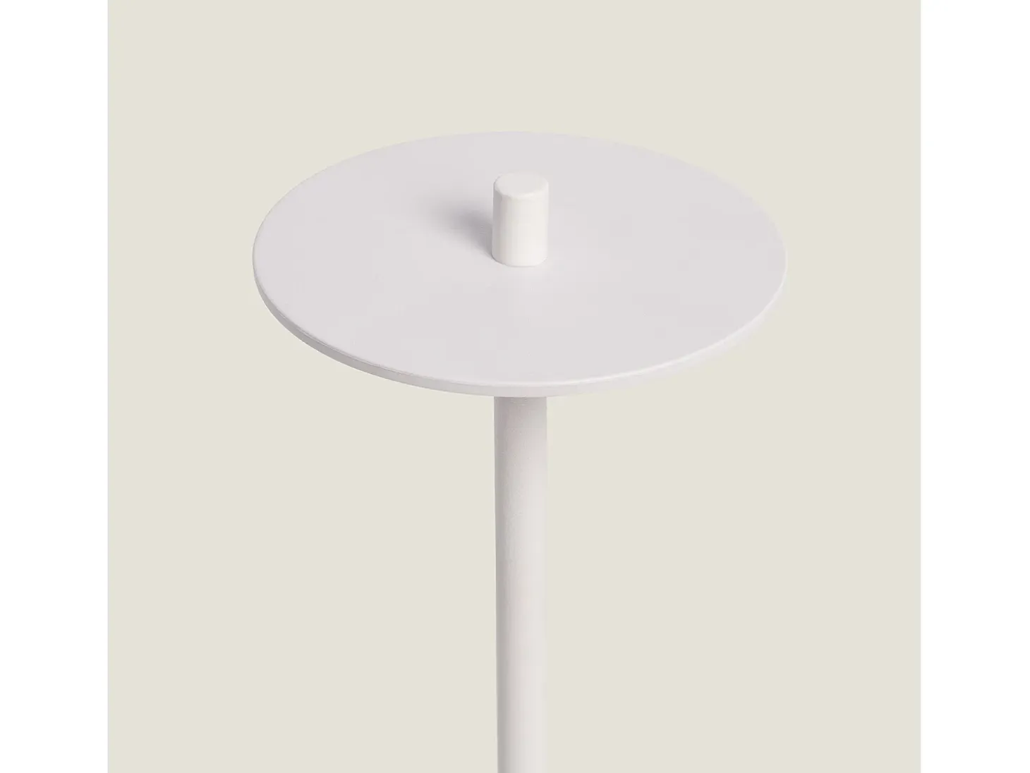 Lámpara de Mesa LED Portátil para Exterior Metal con Batería Recargable Estepona Blanco