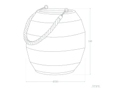 Lámpara de Mesa LED Portátil para Exterior Cuerda Natural Mero Blanco Roto