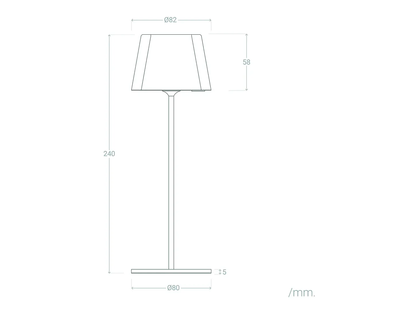 Lámpara de Mesa LED Portátil para Exterior Aluminio con Batería Recargable Willox Blanco