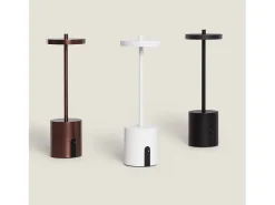 Lámpara de Mesa LED Portátil para Exterior Metal con Batería Recargable Jawania Blanco