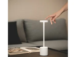Lámpara de Mesa LED Portátil con Batería USB Recargable Zimba Blanco