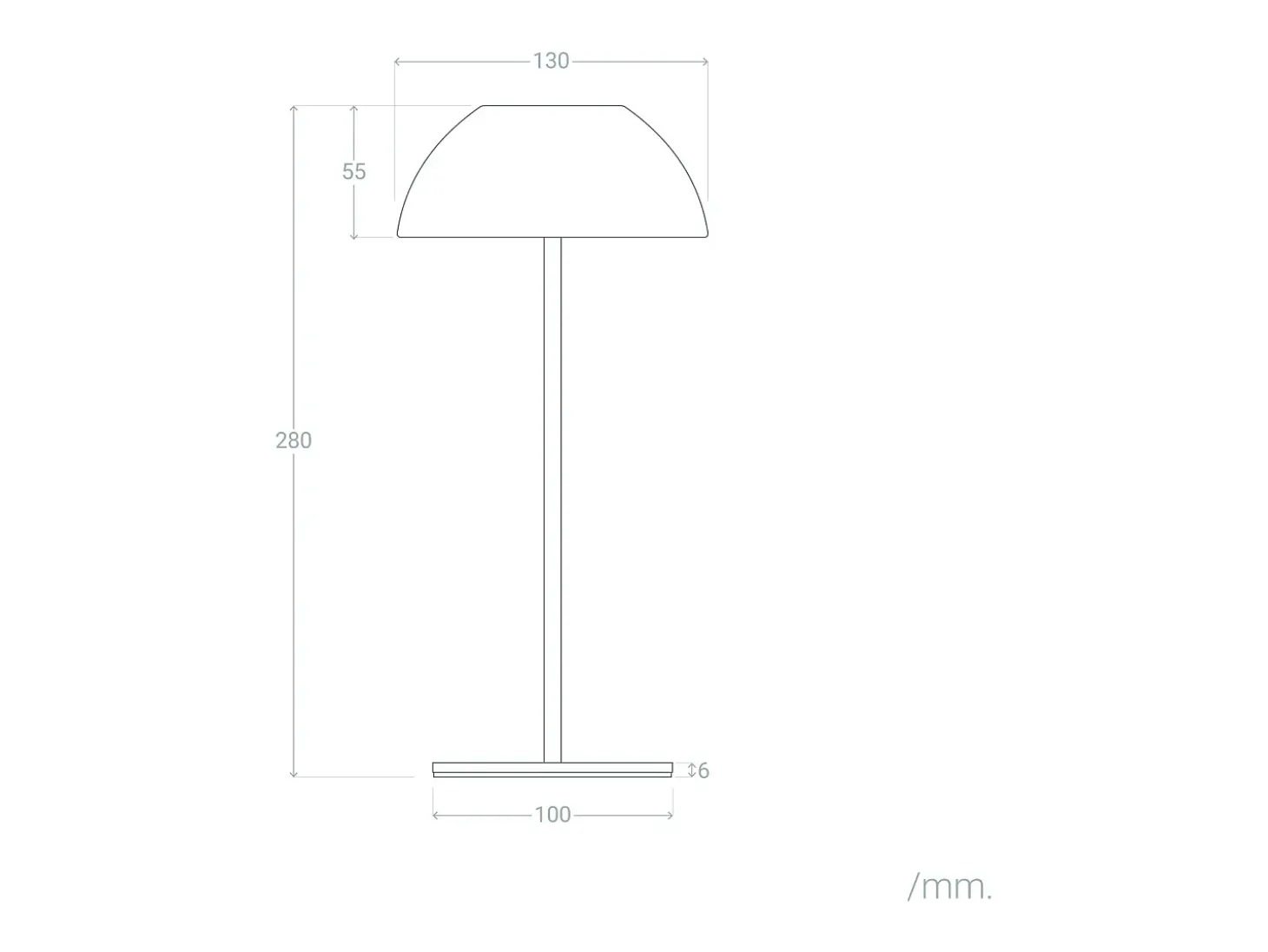 Lámpara de Mesa LED Portátil Exterior con Batería USB Recargable Mugla Blanco
