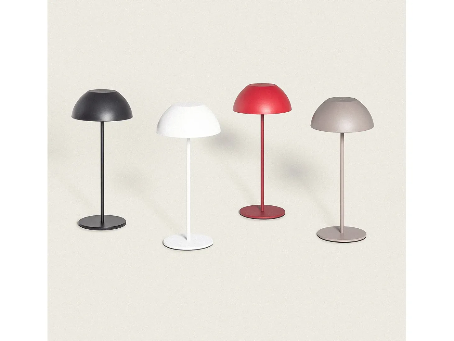 Lámpara de Mesa LED Portátil Exterior con Batería USB Recargable Mugla Blanco