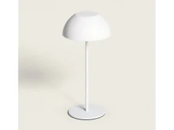 Lámpara de Mesa LED Portátil Exterior con Batería USB Recargable Mugla Blanco