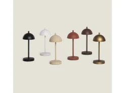 Lámpara de Mesa LED Portátil para Exterior Metal con Batería Recargable Pirinoa Blanco