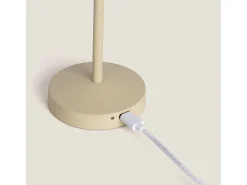 Lámpara de Mesa LED Portátil para Exterior Metal con Batería Recargable Lendora Beige
