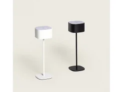 Lámpara de Mesa LED Portátil Exterior con Batería USB Recargable Mounka Square Blanco