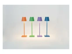 Lámpara de mesa LED recargable y regulable Poldina Pro Micro Naranja con batería de hasta 12 horas