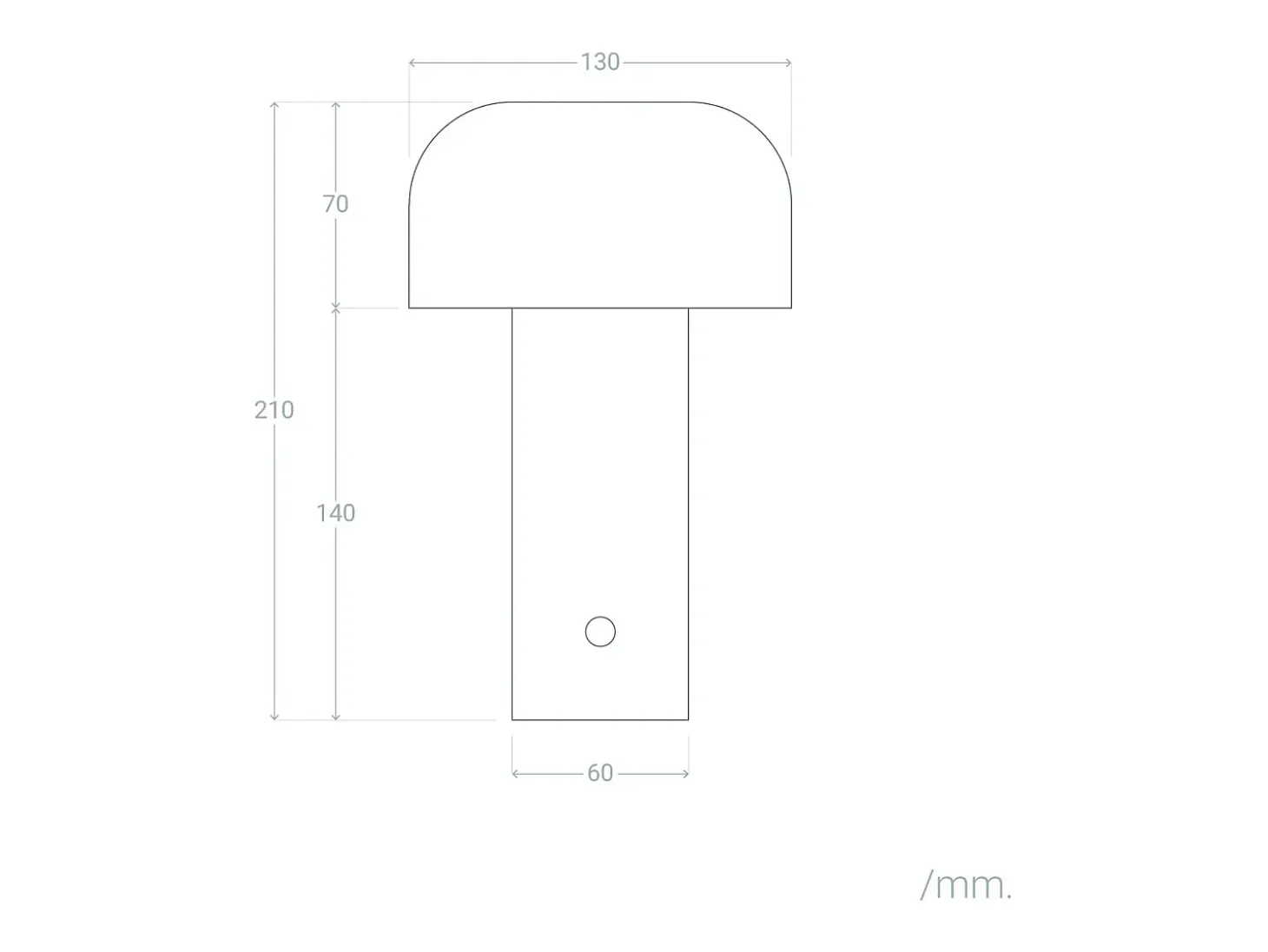 Lámpara de Mesa LED 2W Portátil Metal con Batería USB Recargable Zaipi Azul