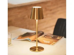 Lámpara de Mesa LED 3W Portátil de Metal con Batería USB Recargable Anisa Naranja