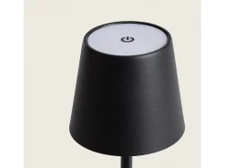 Lámpara de Mesa LED 3W Portátil de Metal con Batería USB Recargable Anisa Negro