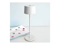 Lámpara de mesa LED Zafferano Olivia Pro, oro amarillo, recargable y regulable - 2200-2700-3000K, 9 horas a máxima potencia